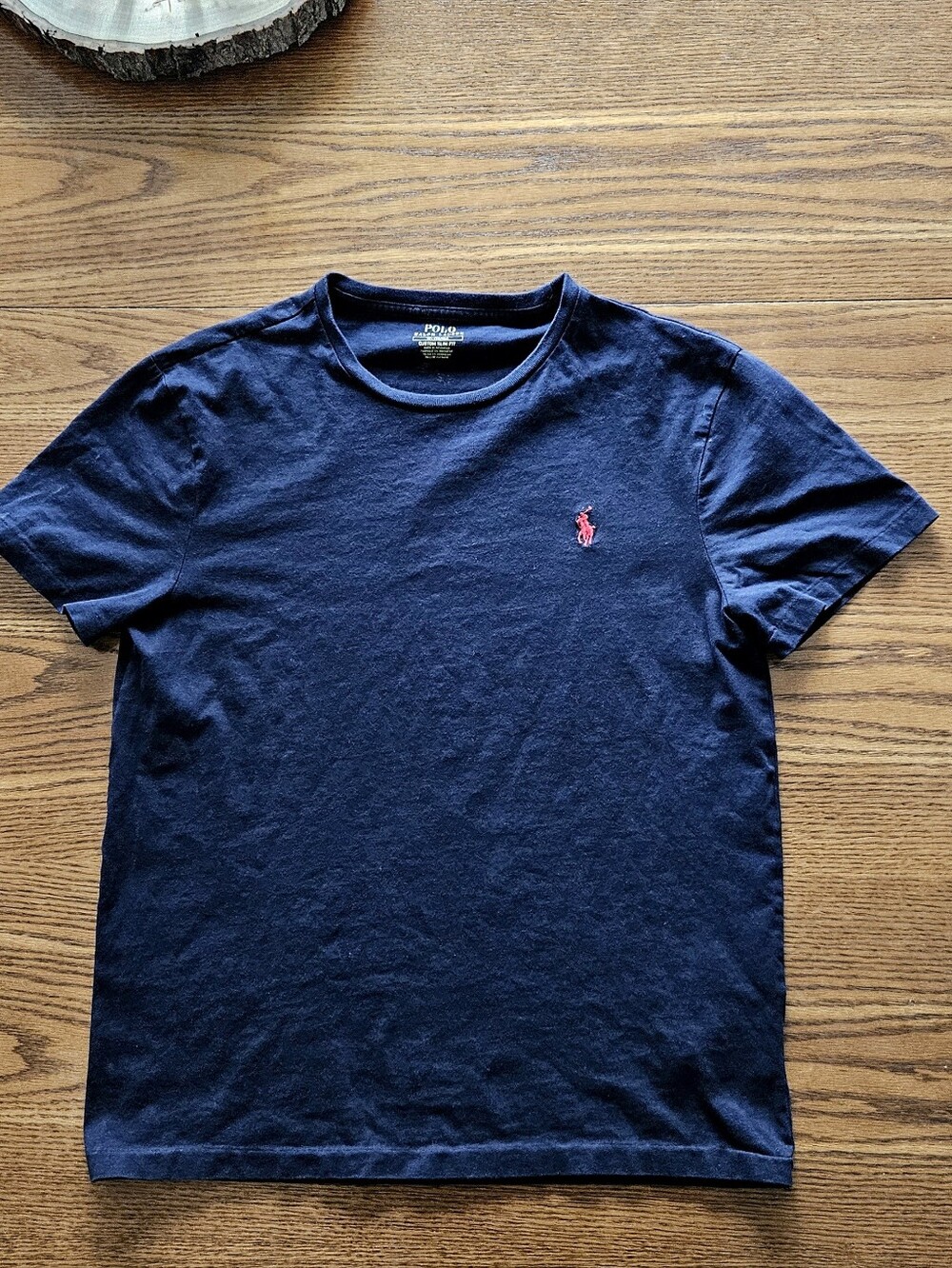 Polo Ralph Lauren Custom Slim Fit Crewneck T-Shirt - Navy Blue (Medium) 175/96A - Picture 4 of 11
